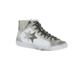 2STAR scarpe sneaker uomo alte pelle high 2SU3691 195 BIANCO BEIGE inverno 2022