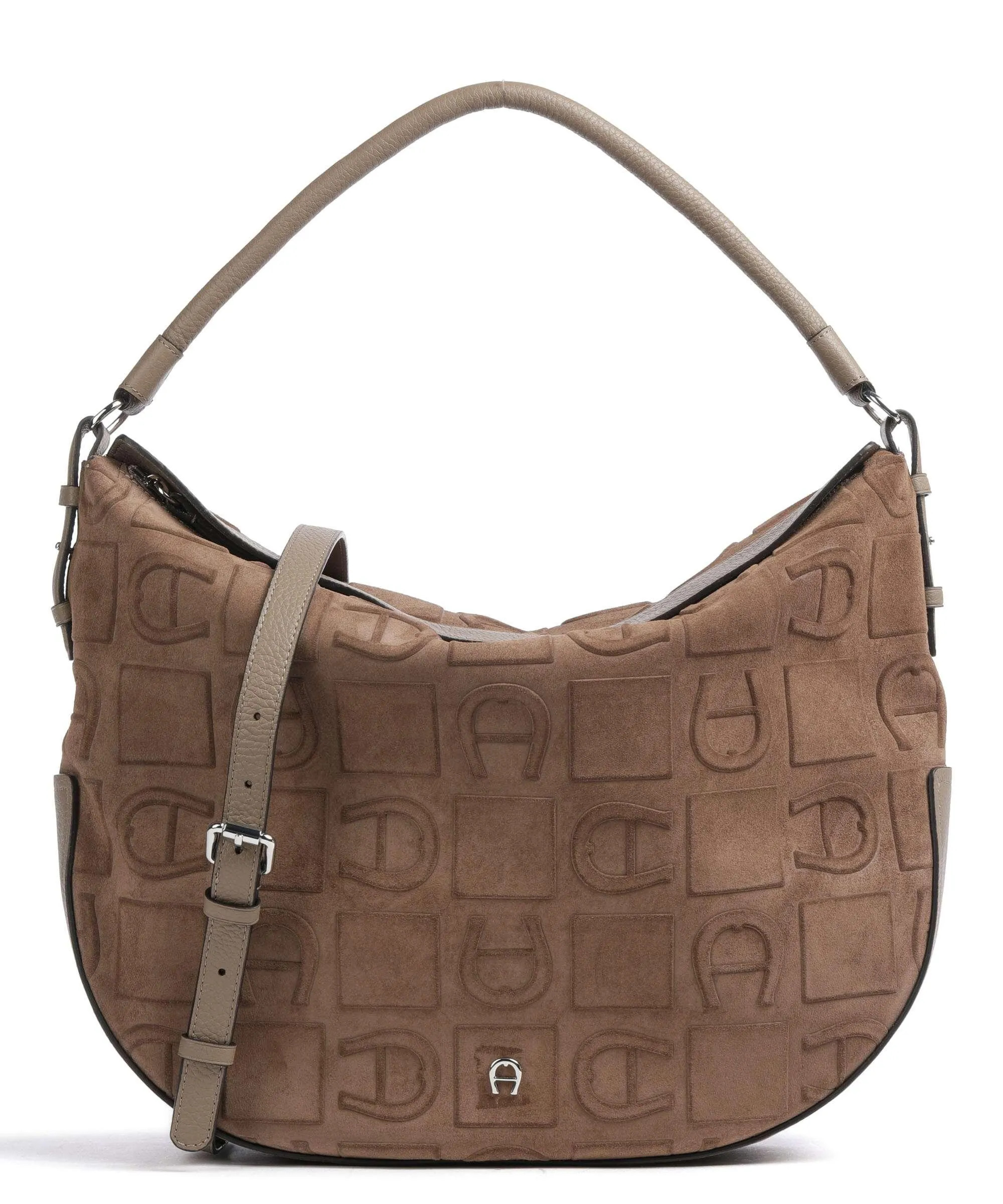  Aigner Estella Borsa hobo pelle scamosciata taupe  