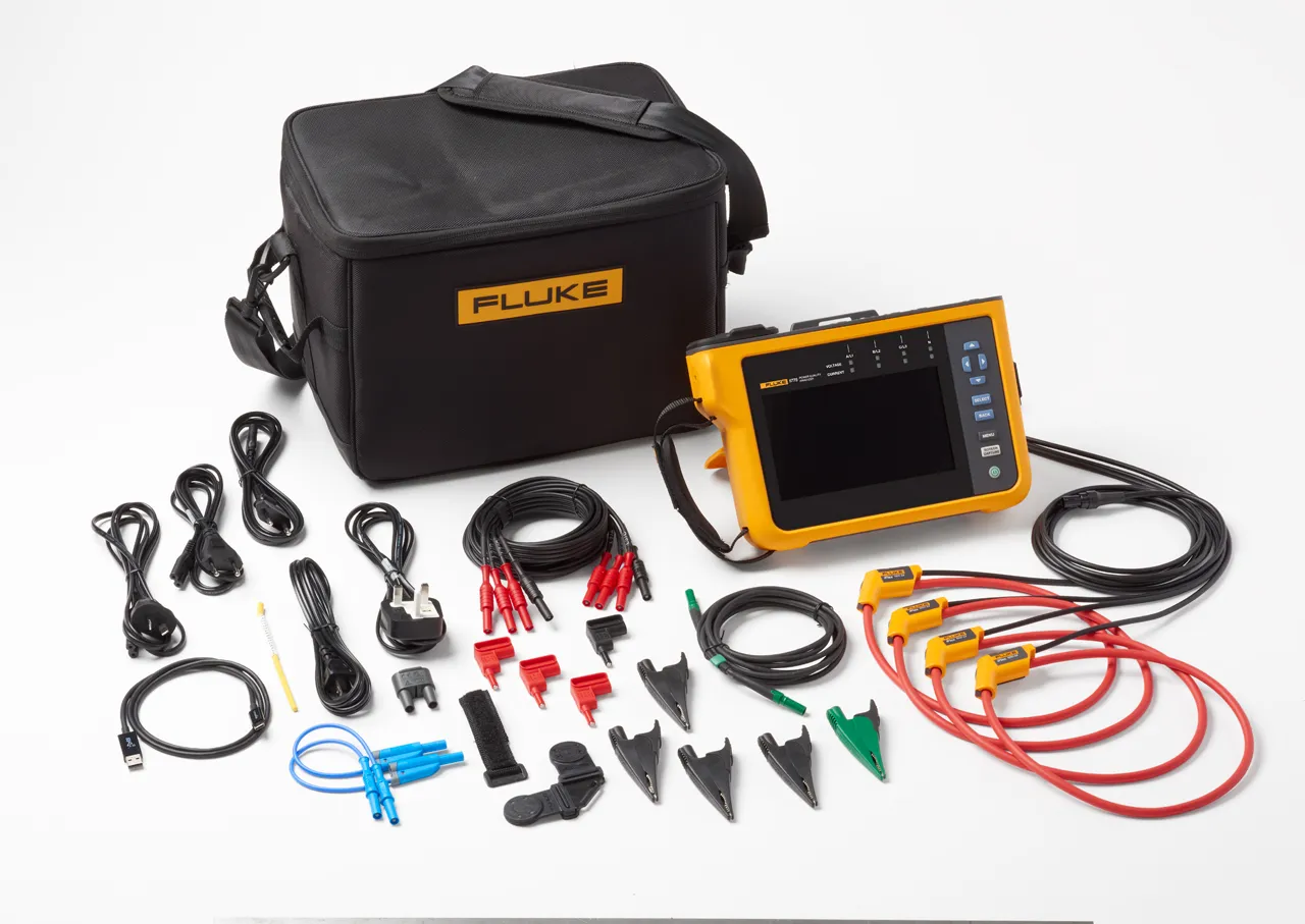 Analizzatore qualità rete elettrica Fluke 1775, 3 fasi, 1000V cc max, Cert. LAT