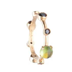 Anello in oro rosa con pietre mis 12