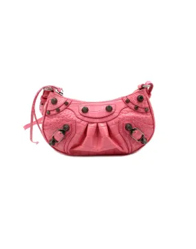 Balenciaga Le Cagole Pelle Stampa Cocco Rosa