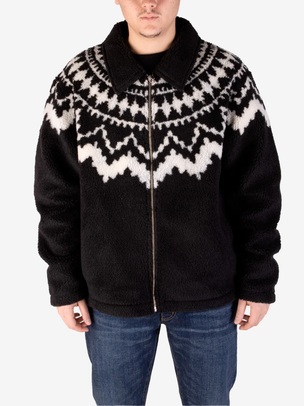 Blouson sherpa con jacquard
