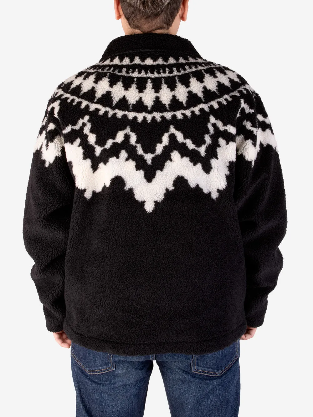 Blouson sherpa con jacquard