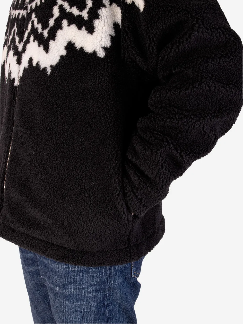 Blouson sherpa con jacquard