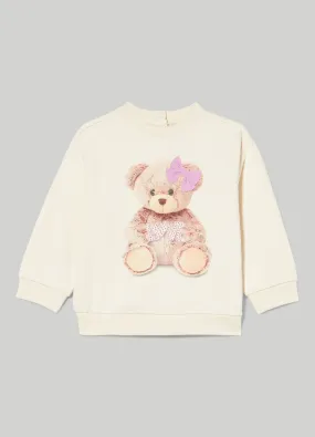 BLUKIDS  Felpa in cotone elasticizzato con stampa neonata
