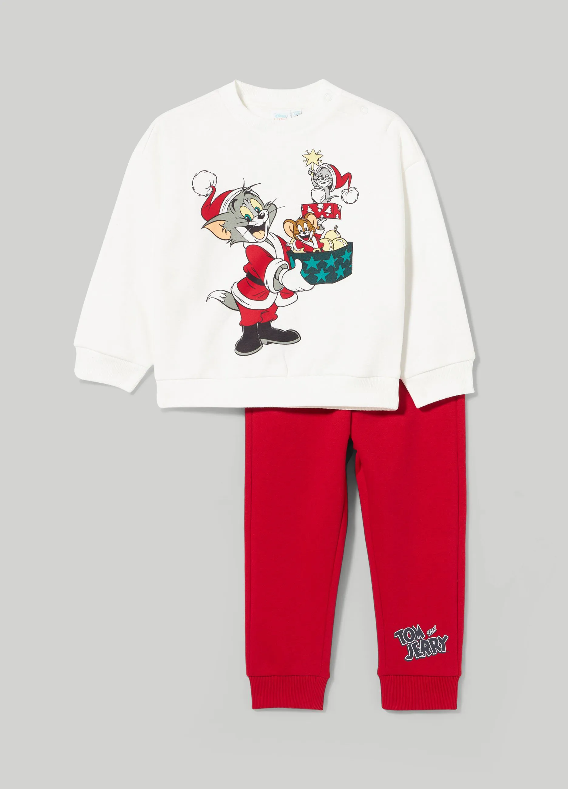 BLUKIDS  Jogging set con stampa Natale neonato