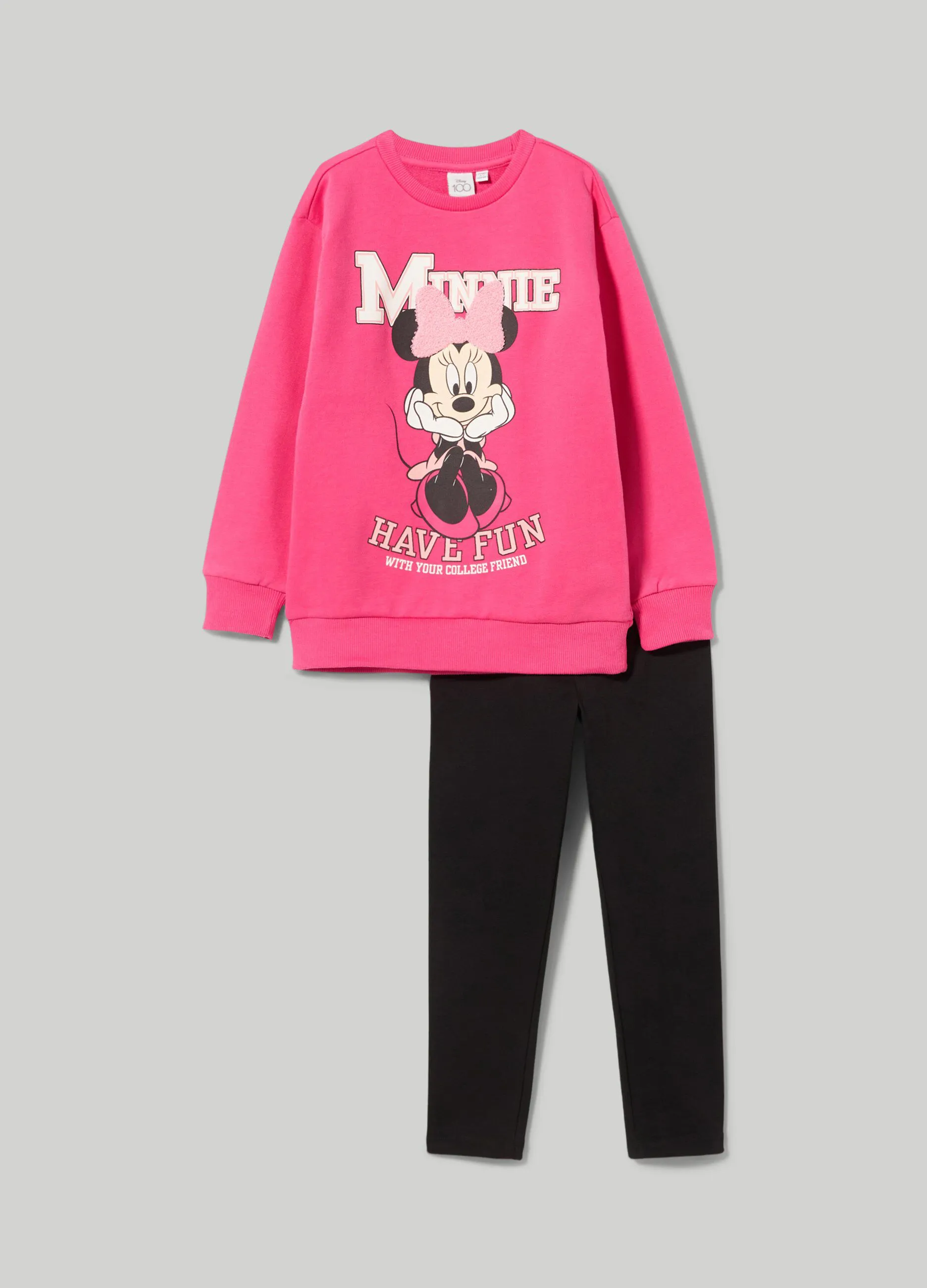 BLUKIDS  Jogging set in cotone con stampa bambina