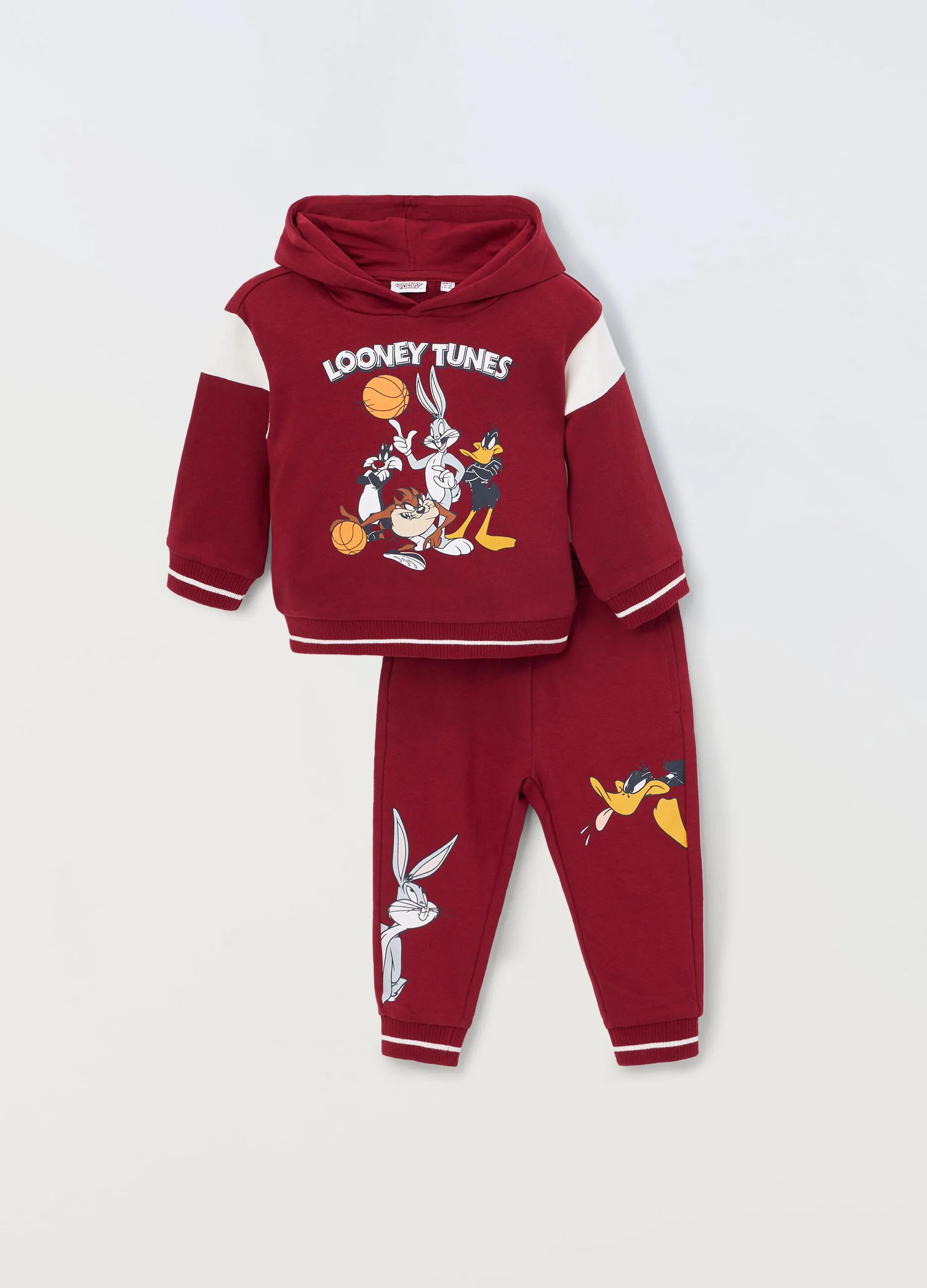BLUKIDS  Jogging set Looney Tunes in puro cotone neonato