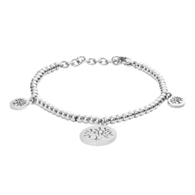 Bracciale Albero Della Vita Lady Chic Acciaio Cristallo Bianco 17 + 3 cm 1651118