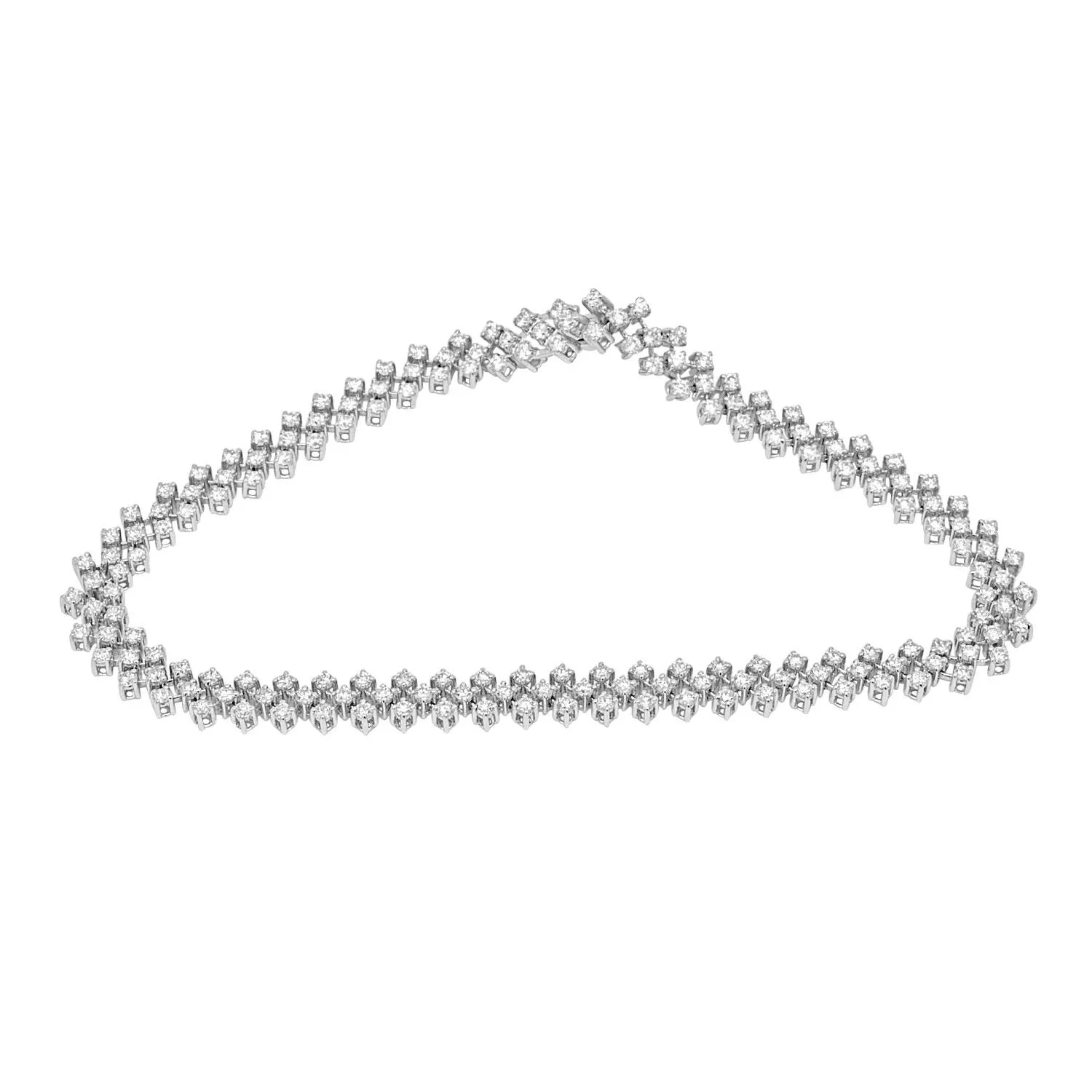Bracciale in oro bianco con diamanti ct 2.25
