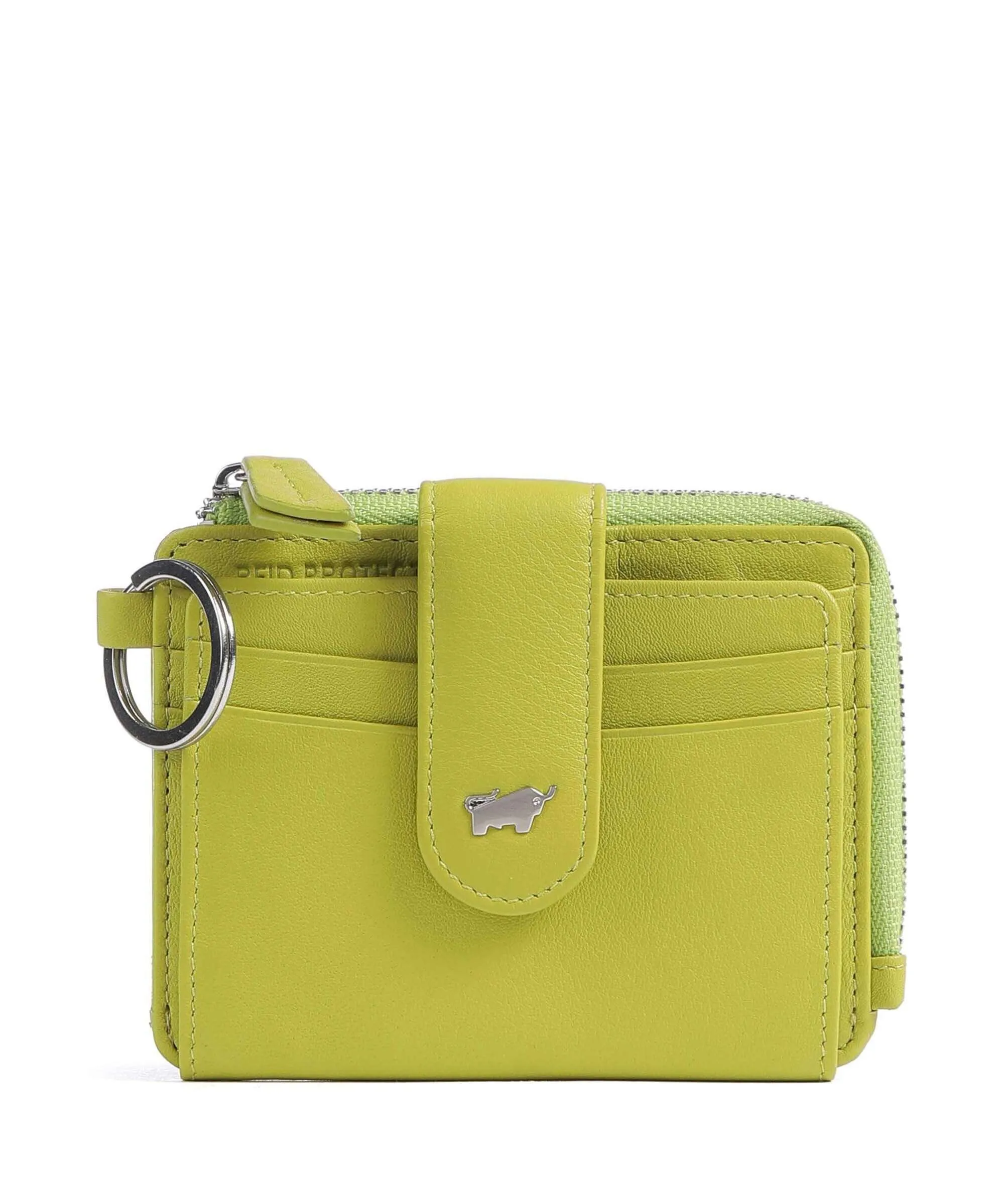  Braun Büffel Joy RFID Porta carte di credito morbida pelle bovina verde chiaro  