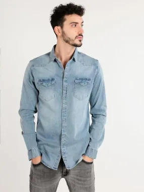 Bread & Buttons Chemise en jean homme