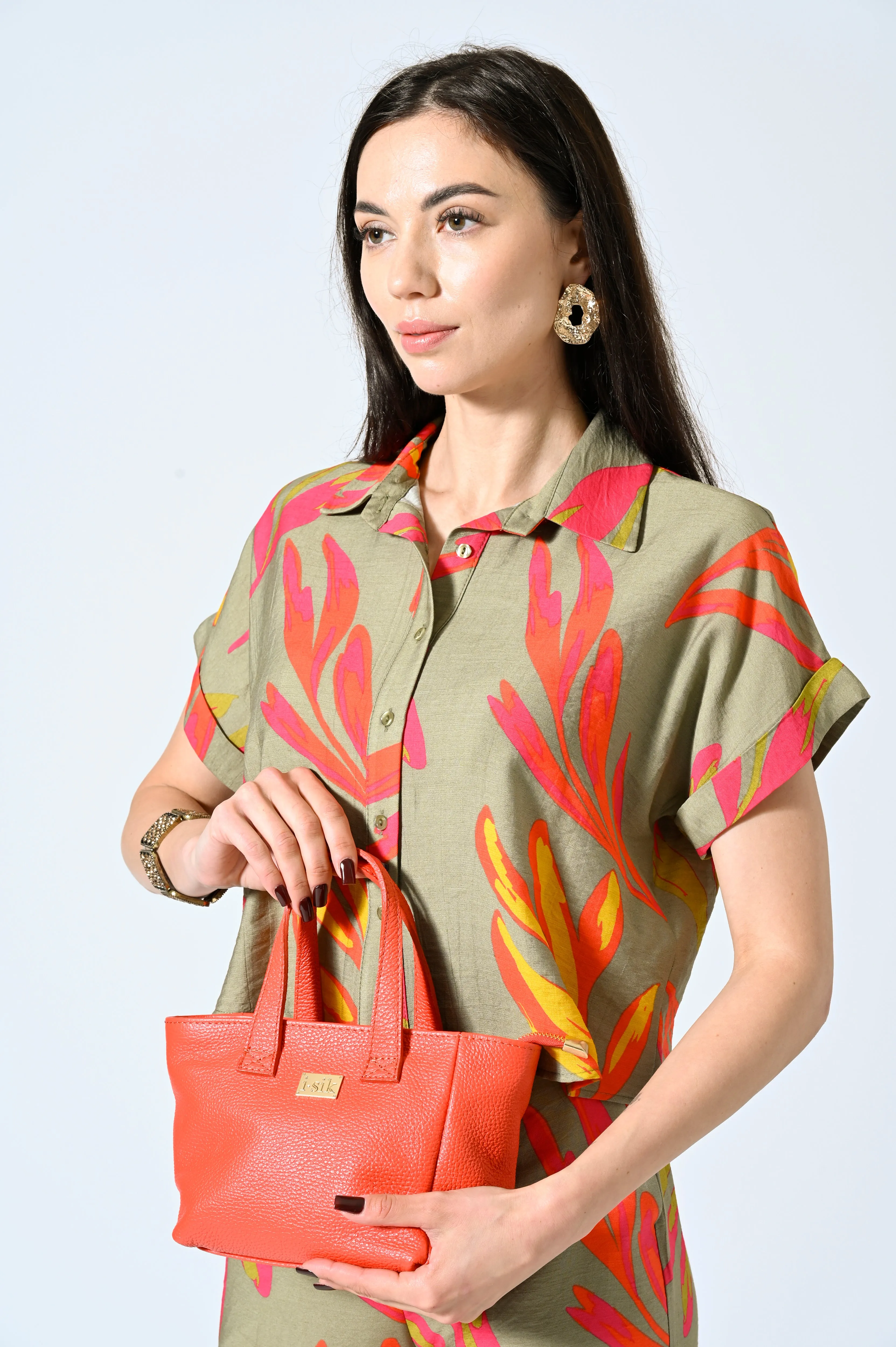 CAMICIA CROP VISCOSA FIORE