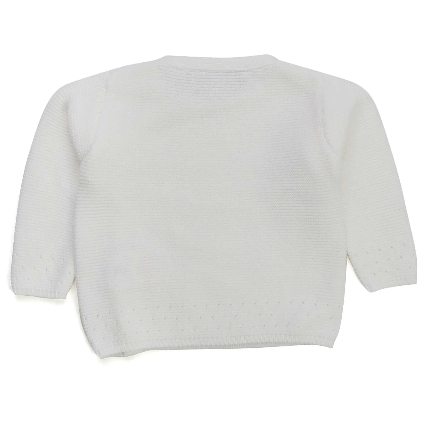 Cardigan Unisex Bianco Neonato