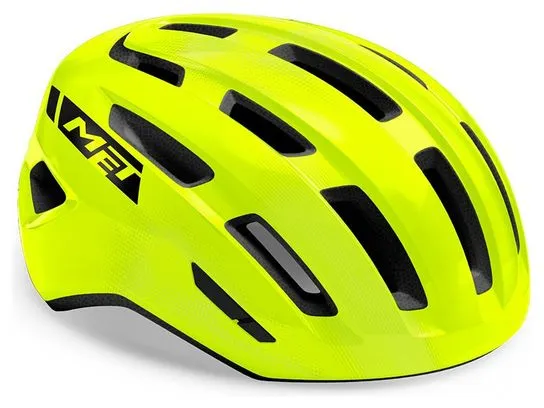 Casco Met Miles Strada Giallo Fluo Lucido