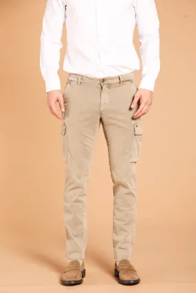 Chile pantalon cargo pour hommes en gabardine avec lavage spécial et coupe extra slim
