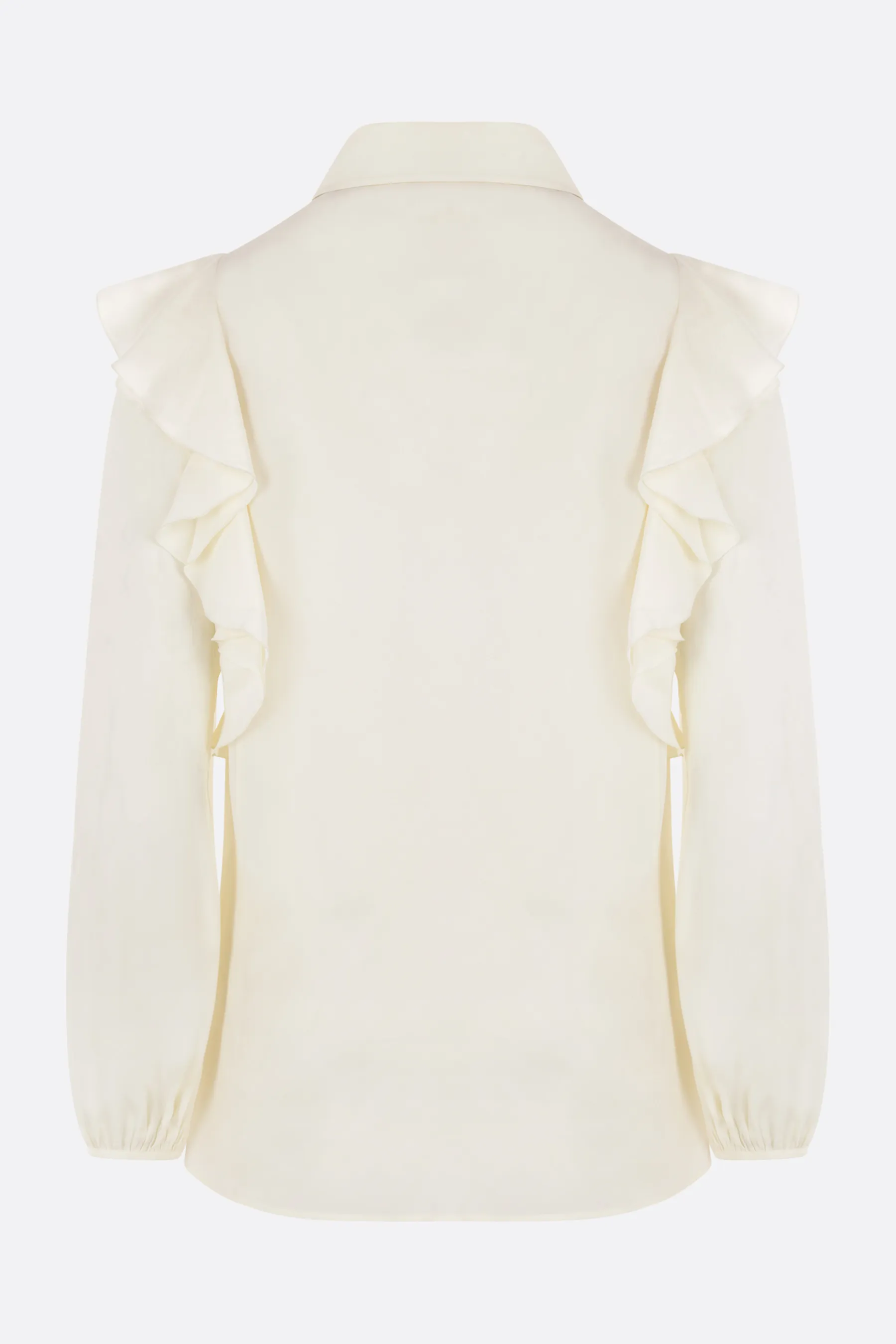 CHLOÉ camicia con volant in crepe de chine