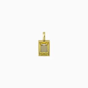 Ciondolo kidult con zircone giallo taglio baguette Energia sogni 741129
