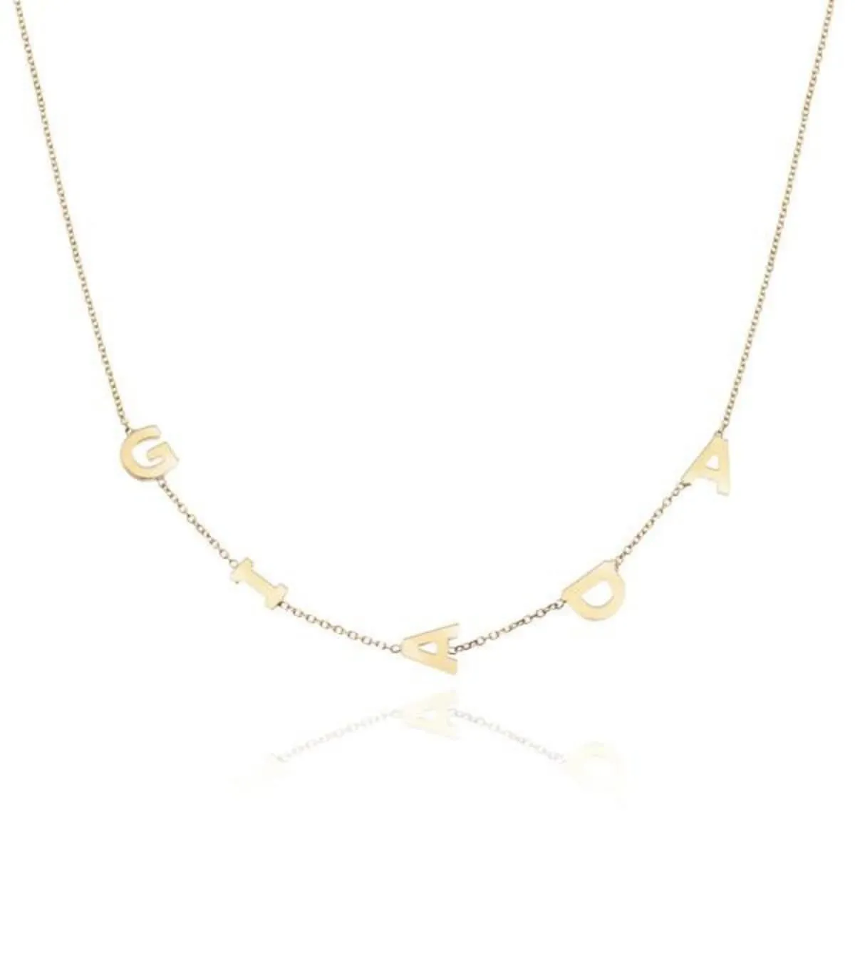 Collana Nome Oro Giallo 18kt con Lettere Passanti