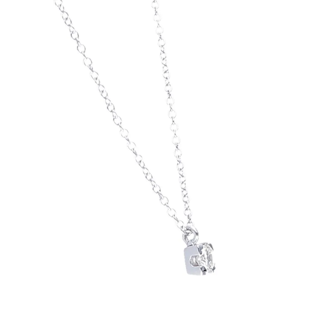 Collana punto luce in oro bianco ct. 0,45