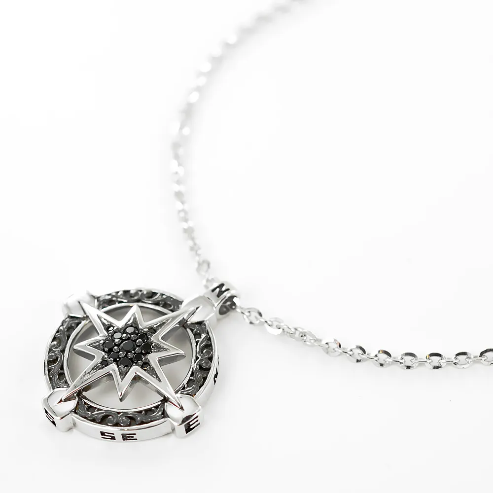 Collana Zancan Uomo in argento Rosa dei venti Gotik EXC535