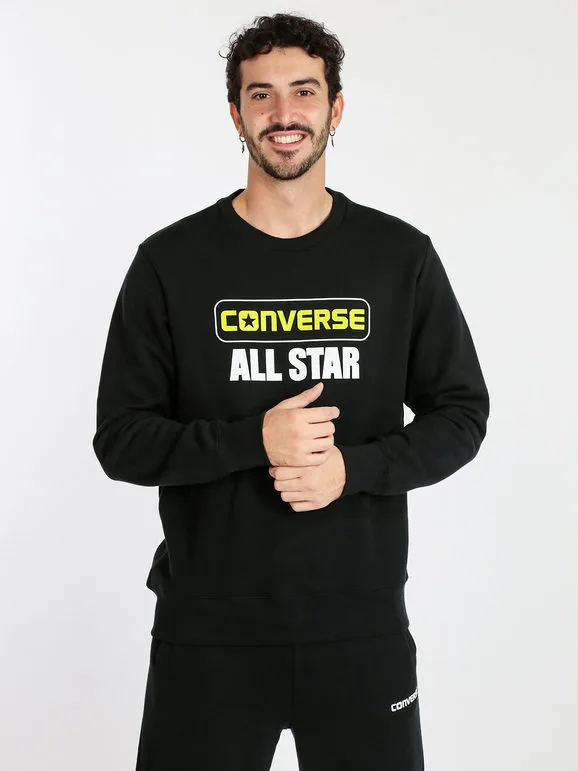 Converse Sweat-shirt ras du cou pour homme avec imprimé