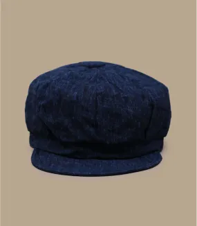 Coppola irlandese in lino blu navySerena bleu marine     