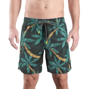Costume Da Bagno A Pantaloncino All Over Printed, Verde