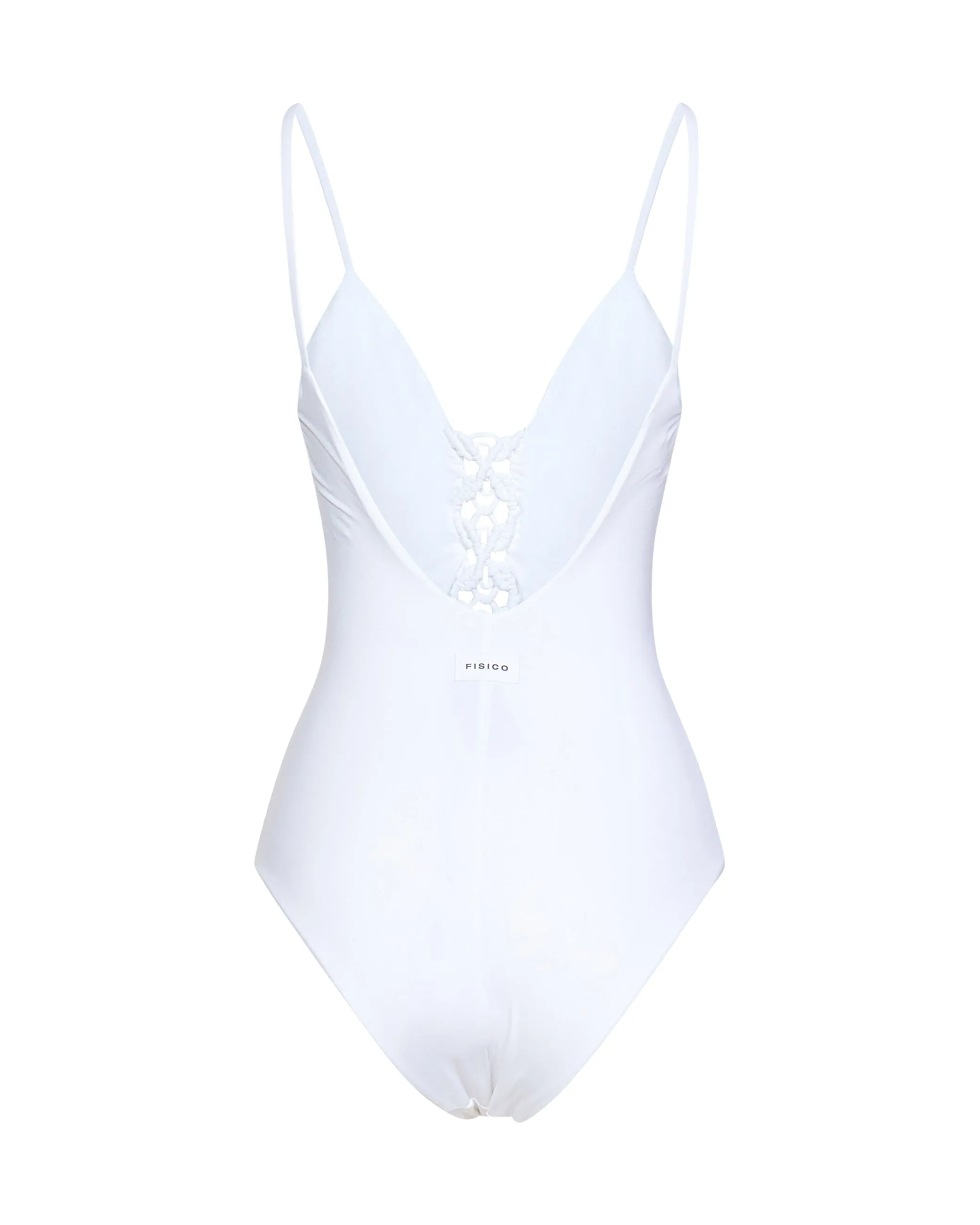 Costume intero con intreccio bianco