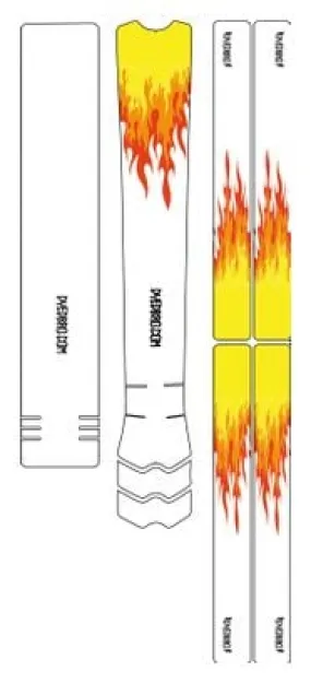 Dyedbro Frame Flames Frame Pellicola protettiva Giallo Arancio