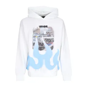 Felpa Leggera Cappuccio Uomo Big City Life Hoodie White