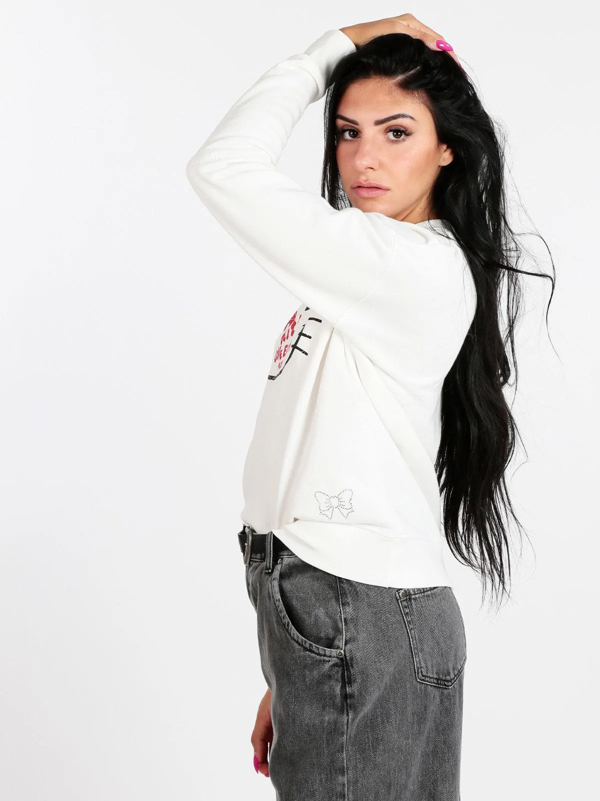 Fixdesign Sweat femme en coton avec imprimé