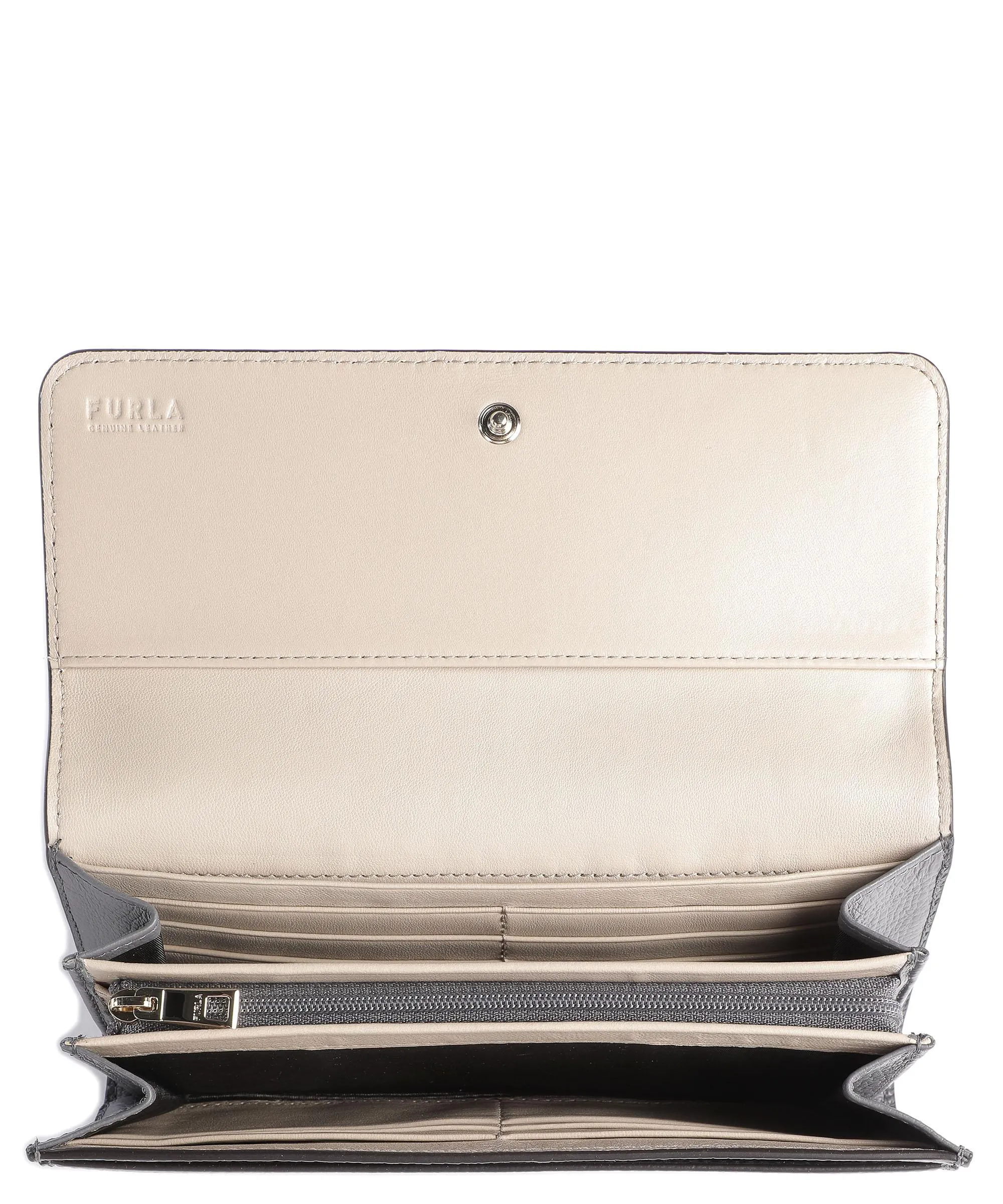  Furla Camelia Continental Portafoglio pelle granulata grigio scuro  