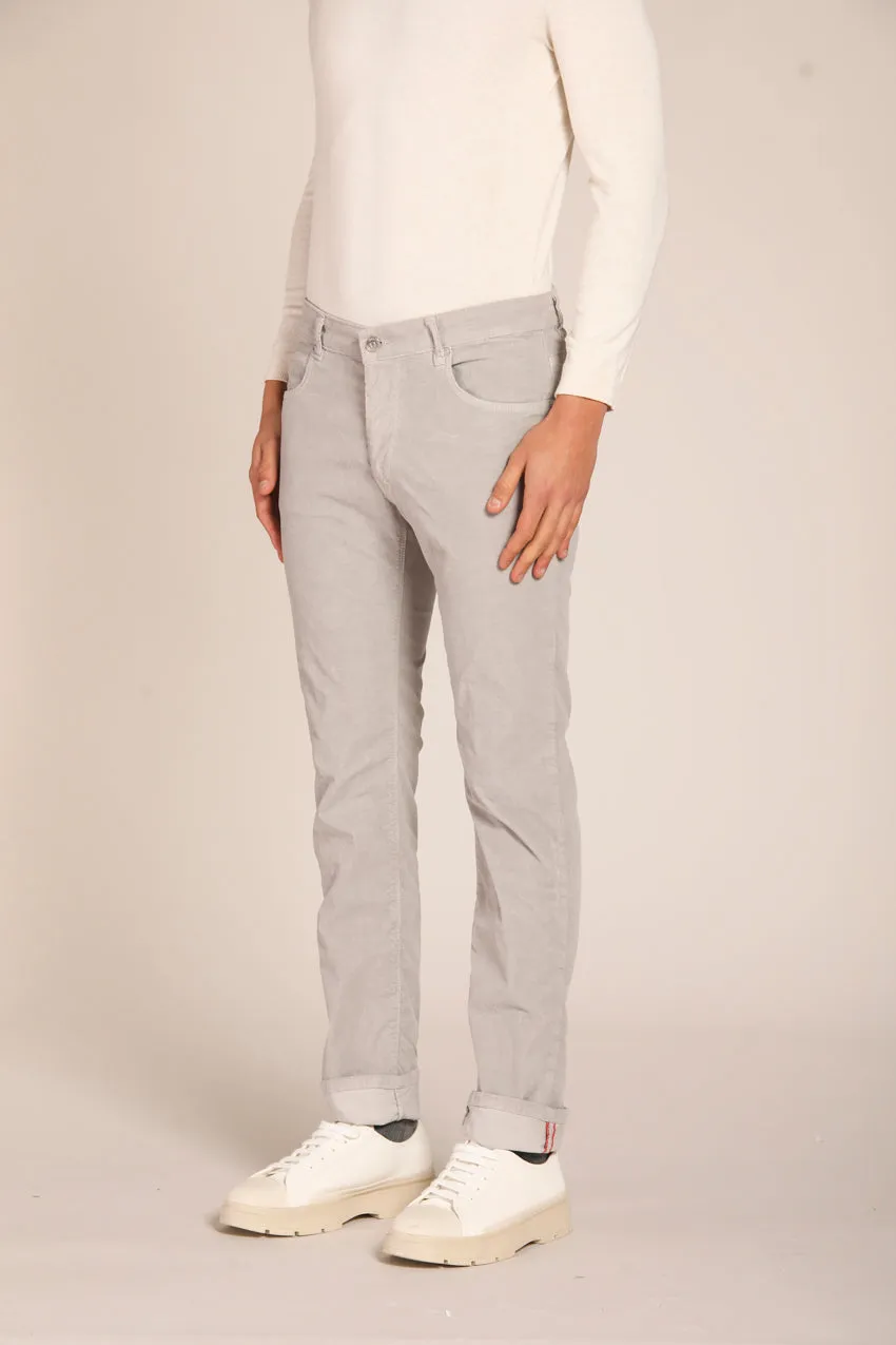 Harris pantalon chino homme avec 5 poches en velours 1000 rayures coupe slim