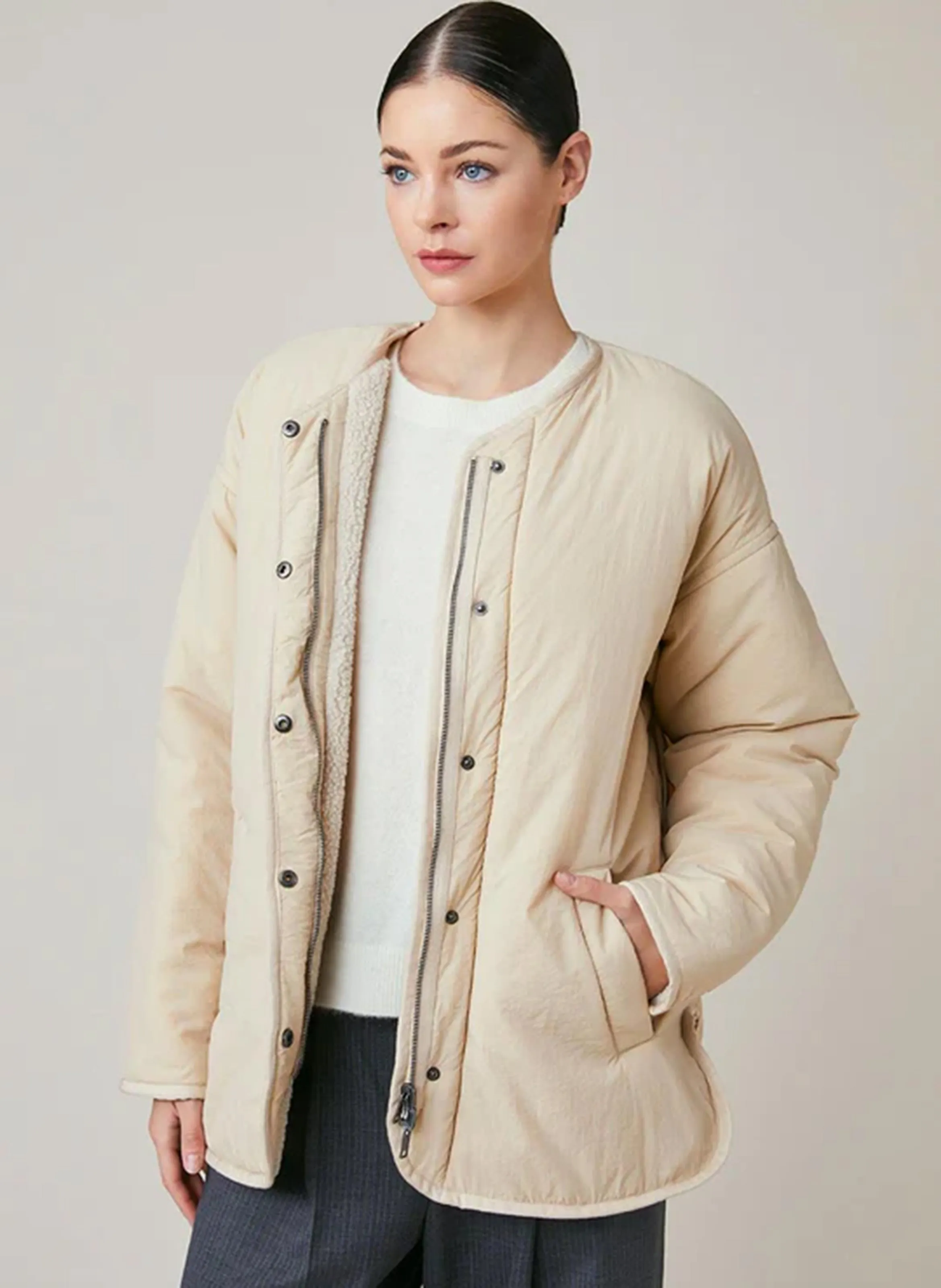  HARRIS WILSON   FALLOU - Veste oversize réversible à encolure V | Blanc