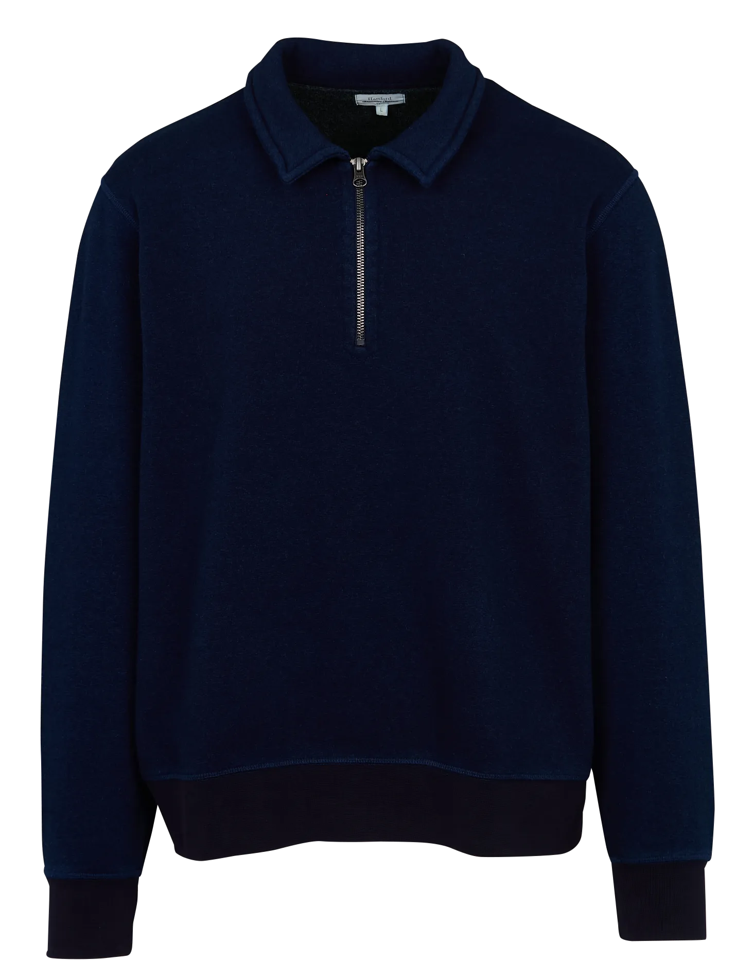  HARTFORD   Felpa diritta con collo a zip | Blu