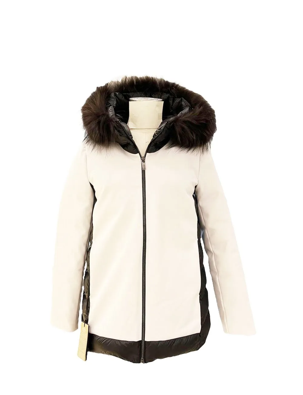 Jkt Winter Hybrid Zar Fur Lady Bianco/Nero