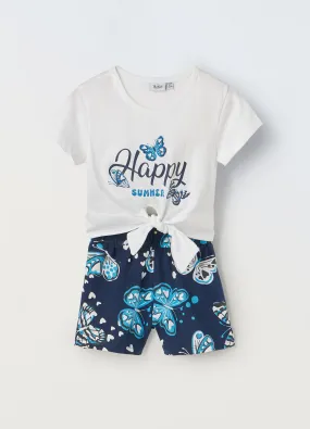 Jogging set con stampa bambina