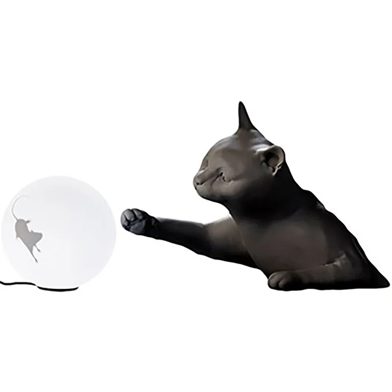 KARMAN MAOO Lampada da tavolo, ceramica nero opaco