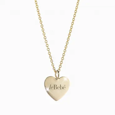 leBebè Collana in oro giallo medaglia cuore