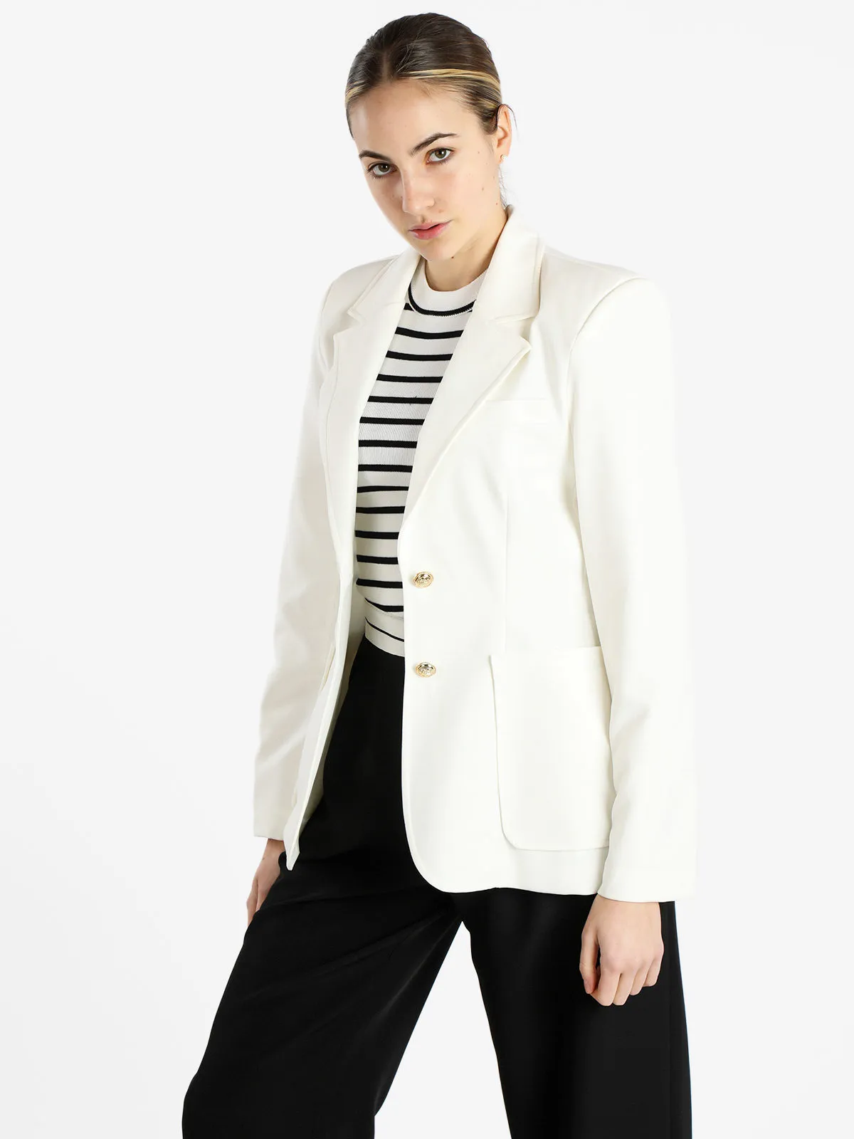 Lumina Veste femme classique avec boutons décorés