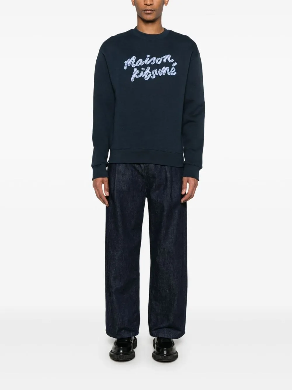 Maison Kitsuné-Felpa con ricamo