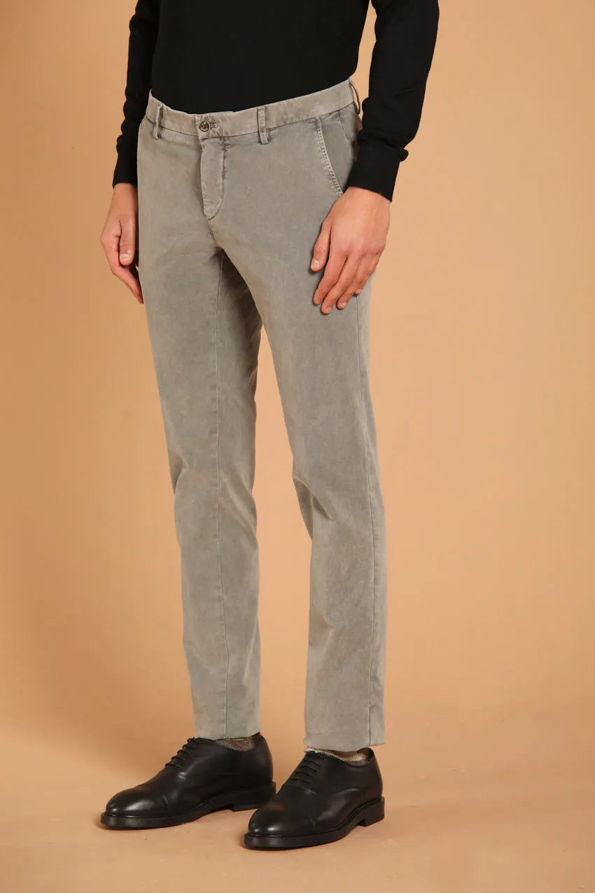 Milano Style Essential pantalon chino homme en gabardine stretch avec effet marbré coupe extra slim