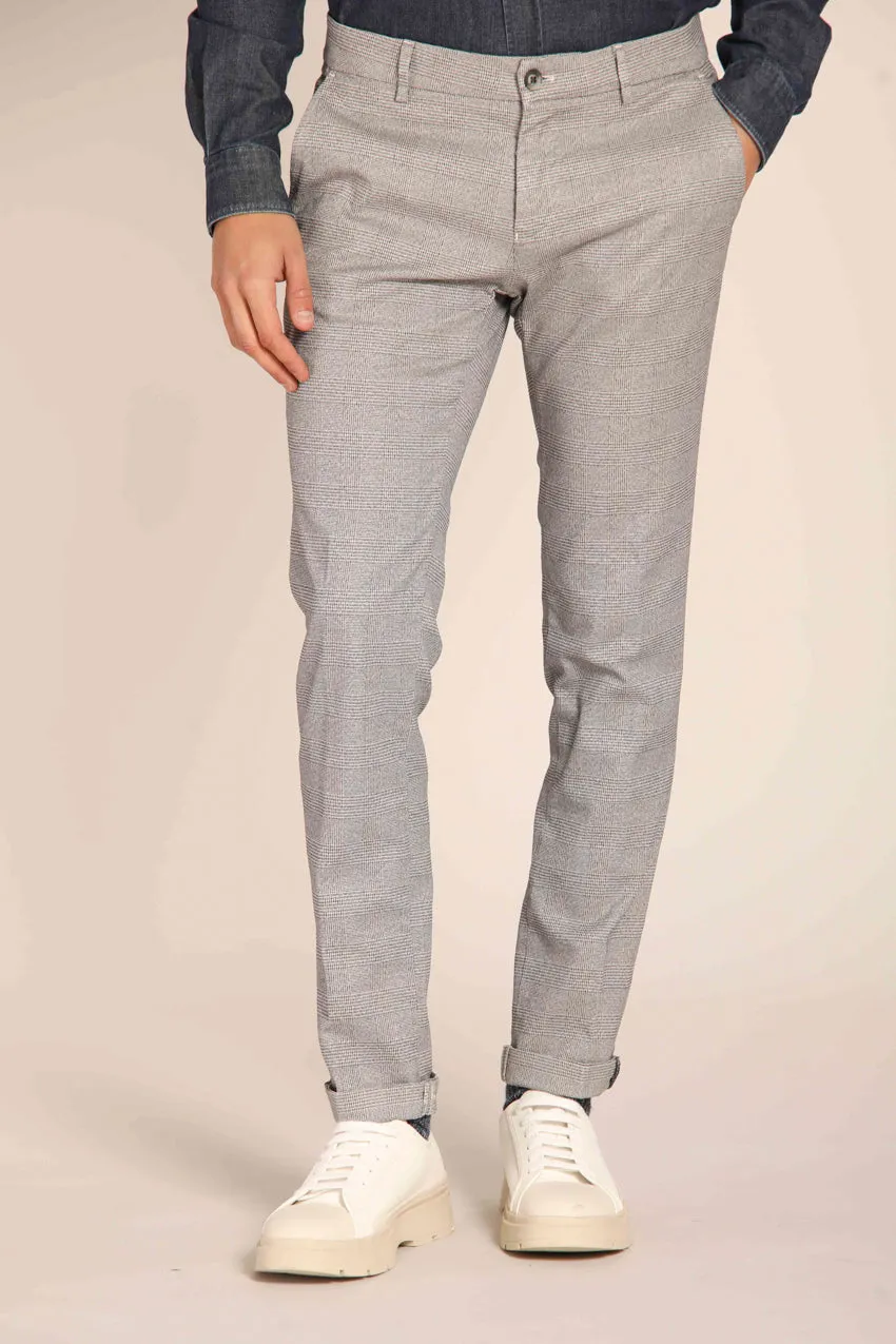 Milano Style pantalon chino homme en gabardine stretch avec motif gallois-escla coupe slim 