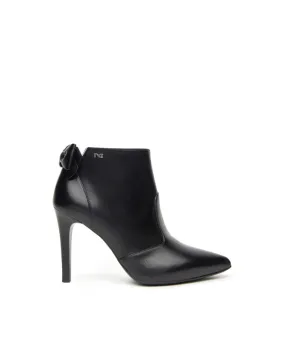 Nero Giardini tronchetti donna in pelle nero con fiocco I410811DE100