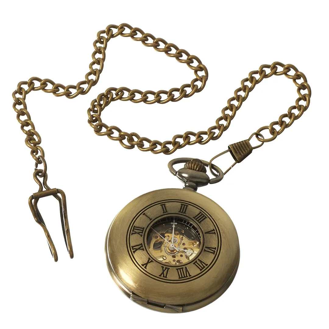 Orologio da Taschino Meccanico Automatico con Numeri Romani Vintage Retro
