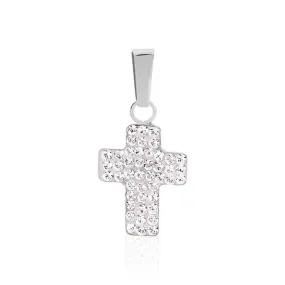Pendente Croce Holy Oro Bianco 375/1000 Cristallo Bianco 1409479