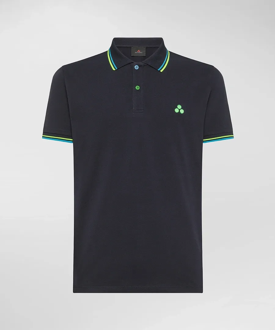 Polo da uomo di colore blu grafite