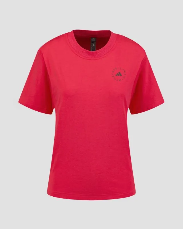 Różowy T-shirt damski Adidas by Stella McCartney IW9922-pink
