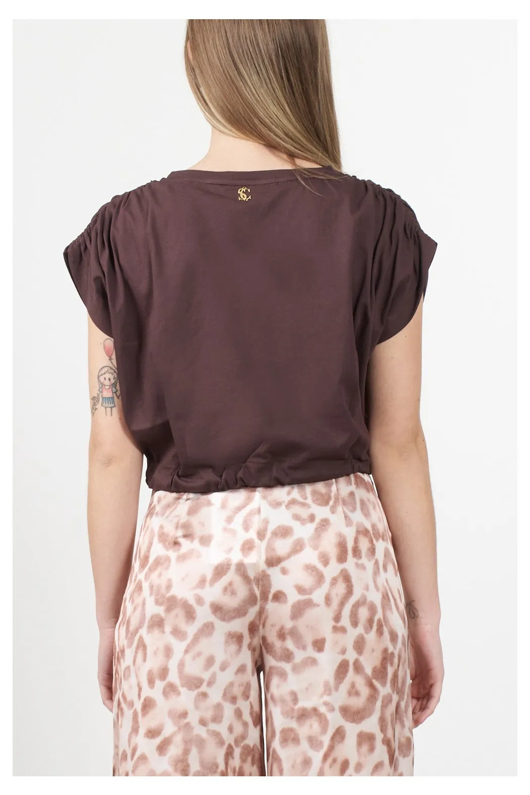 S4-TSM02 T-shirt con Coulisse Chocolate  